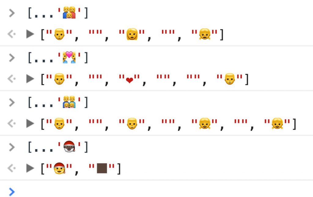 spread operator with emoji